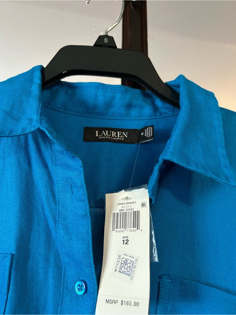Ralph Lauren Bright Teal Button-Down Dress NWT - Picture 4 of 5